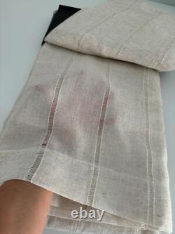 New Ralph Lauren Window Curtains 4 Panels Beige 54 x 96 Linen Hamilton Back Tab