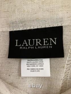 New Ralph Lauren Window Curtains 4 Panels Beige 54 x 96 Linen Hamilton Back Tab