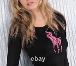 New Ralph Lauren black label Fighting Breast Cancer Limited Pink pony Tee, XL