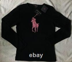 New Ralph Lauren black label Fighting Breast Cancer Limited Pink pony Tee, XL