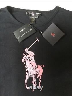 New Ralph Lauren black label Fighting Breast Cancer Limited Pink pony Tee, XL