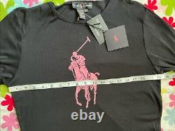 New Ralph Lauren black label Fighting Breast Cancer Limited Pink pony Tee, XL