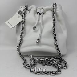 New Summer White $275 LAUREN Ralph Lauren Nappa Leather Medium Emmy Bucket Bag