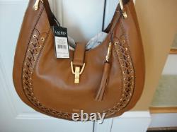 New With Tag Ralph Lauren ASHFIELD ABREE HOBO Leather BagMFSRP $498.00 Authentic