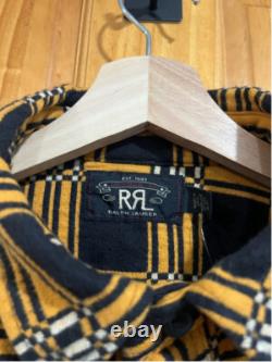 New with Tag Double RL Ralph Lauren Men's Jacquard Work in YellowithSulphur Large