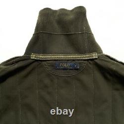 New witho Tag. Polo Ralph Lauren Shawl Collar Sweater Sweatshirt Military Style M