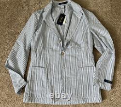 Nwt Men's Ralph Lauren Polo Seersucker Blazer Medium