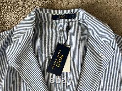 Nwt Men's Ralph Lauren Polo Seersucker Blazer Medium