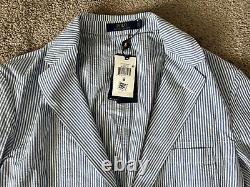 Nwt Men's Ralph Lauren Polo Seersucker Blazer Medium