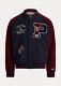 Nwt Polo Ralph Lauren Men's Burgundy New York Wool Blend Letterman Jacket
