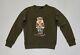 Nwt Polo Ralph Lauren Women's Olive Bear Flight Jacket Sweatshirt Rare