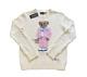 Nwt Polo Ralph Lauren Women's Pink Suit Picnic Bear Knit Crewneck Sweater