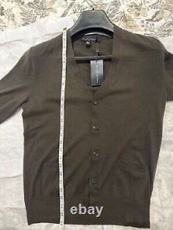 Nwt Ralph Lauren Black Label Made In Italy -men's Cashmere Cardigan Size M