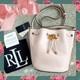 Nwt! Ralph Lauren Pink Leather Andie Drawstring Bucket Crossbody Bag $295