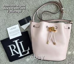 Nwt! Ralph Lauren Pink Leather Andie Drawstring Bucket Crossbody Bag $295 Nwt! Ralph Lauren Pink Leather Andie Drawstring Bucket Crossbody Bag $295