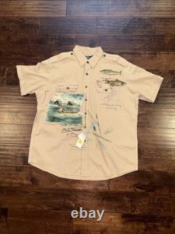 Nwt Vintage Ralph Lauren Trapper Lake Fish Polo Sport P Wing Stadium 1992 Sz XXL