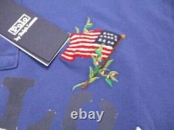 POLO RALPH LAUREN CLASSIC FIT MESH flag POLO SHIRT LIBERTY BLUE $198 XL