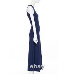 POLO RALPH LAUREN M Navy Blue Jersey Button Shoulder Maxi Tank Dress NWT