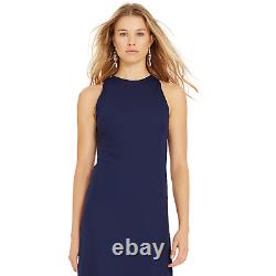 POLO RALPH LAUREN M Navy Blue Jersey Button Shoulder Maxi Tank Dress NWT