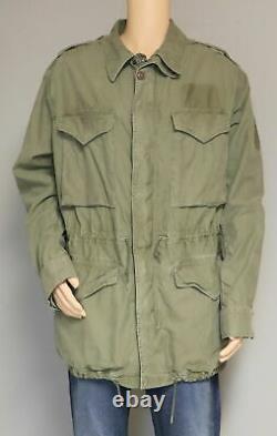 POLO RALPH LAUREN MEN'S OLIVE GREEN MILITARY STYLE COMBAT FIELD JACKET 2XB New