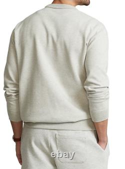 POLO RALPH LAUREN Men's Big & Tall Grey Embossed Logo Double Knit Sweatshirt NWT
