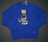 Polo Ralph Lauren Men's Blue Polo Varsity Tiger Cotton Pullover Sweater New Nwt