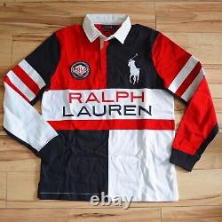 POLO RALPH LAUREN Men's Colorblock Custom Slim Fit Polo Alpine Rugby Shirt NWT