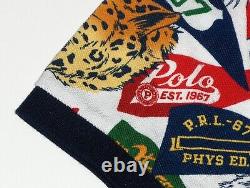 POLO RALPH LAUREN Men's Mascot Pennant Collegiate Custom Slim Fit Mesh Shirt NWT