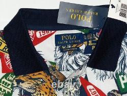 POLO RALPH LAUREN Men's Mascot Pennant Collegiate Custom Slim Fit Mesh Shirt NWT