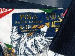 POLO RALPH LAUREN Men's Mascot Pennant Collegiate Custom Slim Fit Mesh Shirt NWT