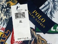 POLO RALPH LAUREN Men's Mascot Pennant Collegiate Custom Slim Fit Mesh Shirt NWT