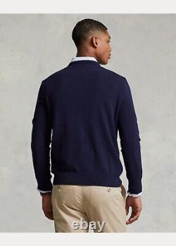 POLO RALPH LAUREN Men's Polo Dog CASHMERE Sweater $398 NAVY BLUE SIZE XLARGE NWT