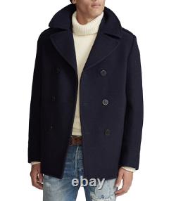 POLO RALPH LAUREN Men's Wool Blend Peacoat Jacket Navy Blue NEW NWT $598