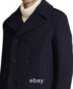POLO RALPH LAUREN Men's Wool Blend Peacoat Jacket Navy Blue NEW NWT $598