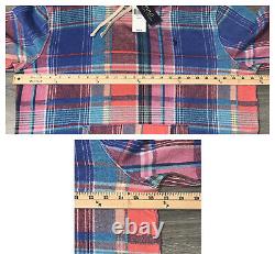 POLO RALPH LAUREN Men's XL Multi Plaid Fleece Lined Pullover Hoodie NWT $388