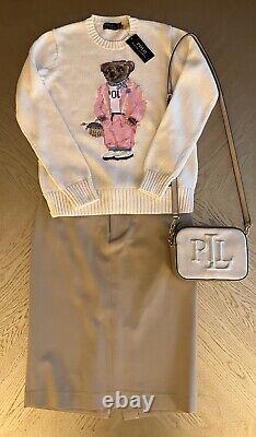 POLO RALPH LAUREN Pink Jacket Bear Cream White Sweater XS S M L XL XXL 2XL