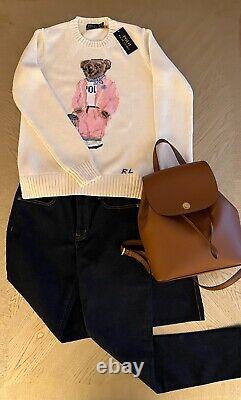 POLO RALPH LAUREN Pink Jacket Bear Cream White Sweater XS S M L XL XXL 2XL