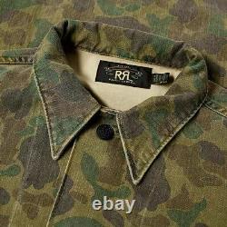 POLO RALPH LAUREN RRL 1940s USS MISSOURI FROGSKIN CAMO 13STAR SHIRT JACKET $395P