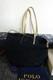 Polo Ralph Lauren Raffia Woven Black & Gold Tote Bag Purse New With Tags
