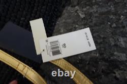POLO RALPH LAUREN Raffia woven black & gold Tote Bag purse New with tags