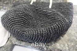 POLO RALPH LAUREN Raffia woven black & gold Tote Bag purse New with tags