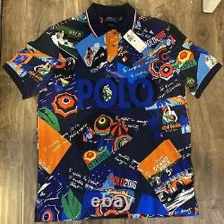 POLO RALPH LAUREN SPELLOUT Graphic Shirt NWT Medium M 2016 St Tropez Grand Prix