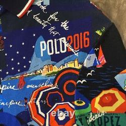 POLO RALPH LAUREN SPELLOUT Graphic Shirt NWT Medium M 2016 St Tropez Grand Prix