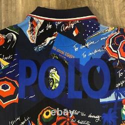 POLO RALPH LAUREN SPELLOUT Graphic Shirt NWT Medium M 2016 St Tropez Grand Prix