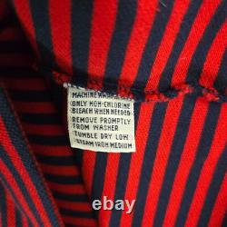 POLO RALPH LAUREN VTG NEW Mens Polo Shirt Size Large Red Blue Stripe Cotton