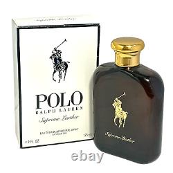 Polo By Ralph Lauren Supreme Leather Eau De Parfum Spray 4.2fl. Oz. /125ml New