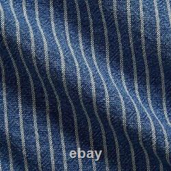 Polo Country Ralph Lauren Classic Fit Blue Indigo Striped Work Shirt P