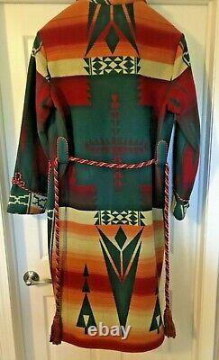 Polo Country Ralph Lauren Wool Southwestern Aztec Navajo Robe Jacket Coat Tribal