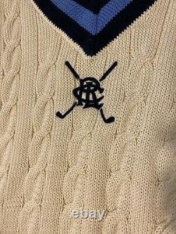 Polo Golf Ralph Lauren Cable Knit Tennis Cricket Sweater Mens Medium