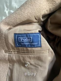Polo Ralph Lauren 100% Camel Hair Polo Coat 44r- flawless condition